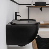 GLOMP MINI RIMLESS VÆGHÆNGT TOILET, MATSORT