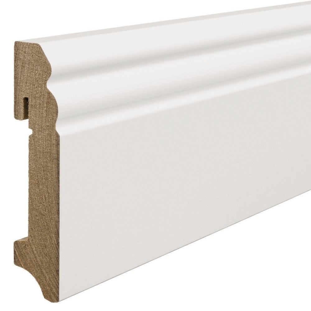 Haro Klik-fodliste 18 x 90 mm Gammeltysk profil hvid 407747