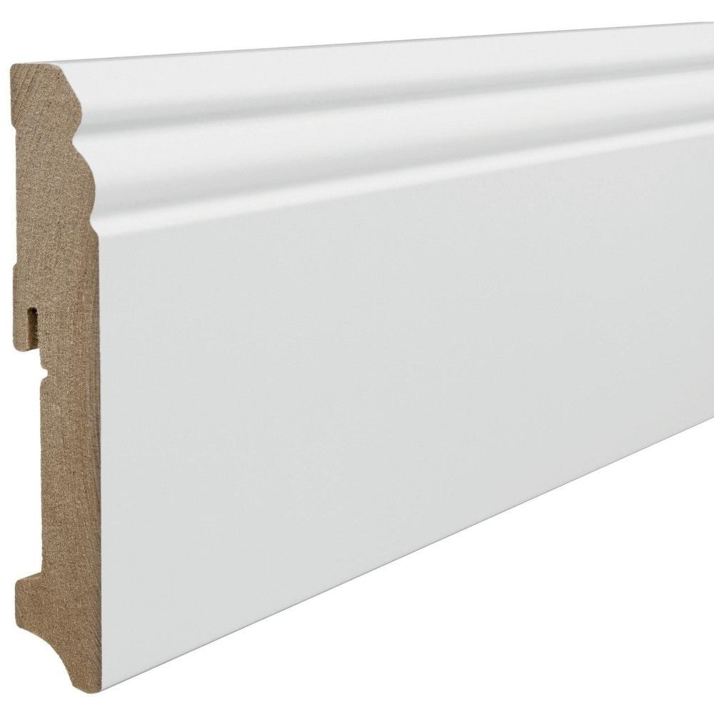 Haro Klik-fodliste 18 x 115 mm Gammeltysk profil hvid 407748
