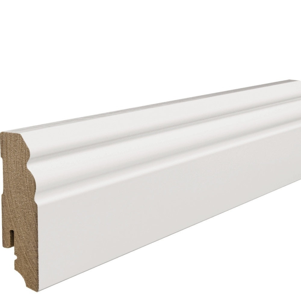 Haro Klik-fodliste 18 x 70 mm Gammeltysk profil hvid 407749