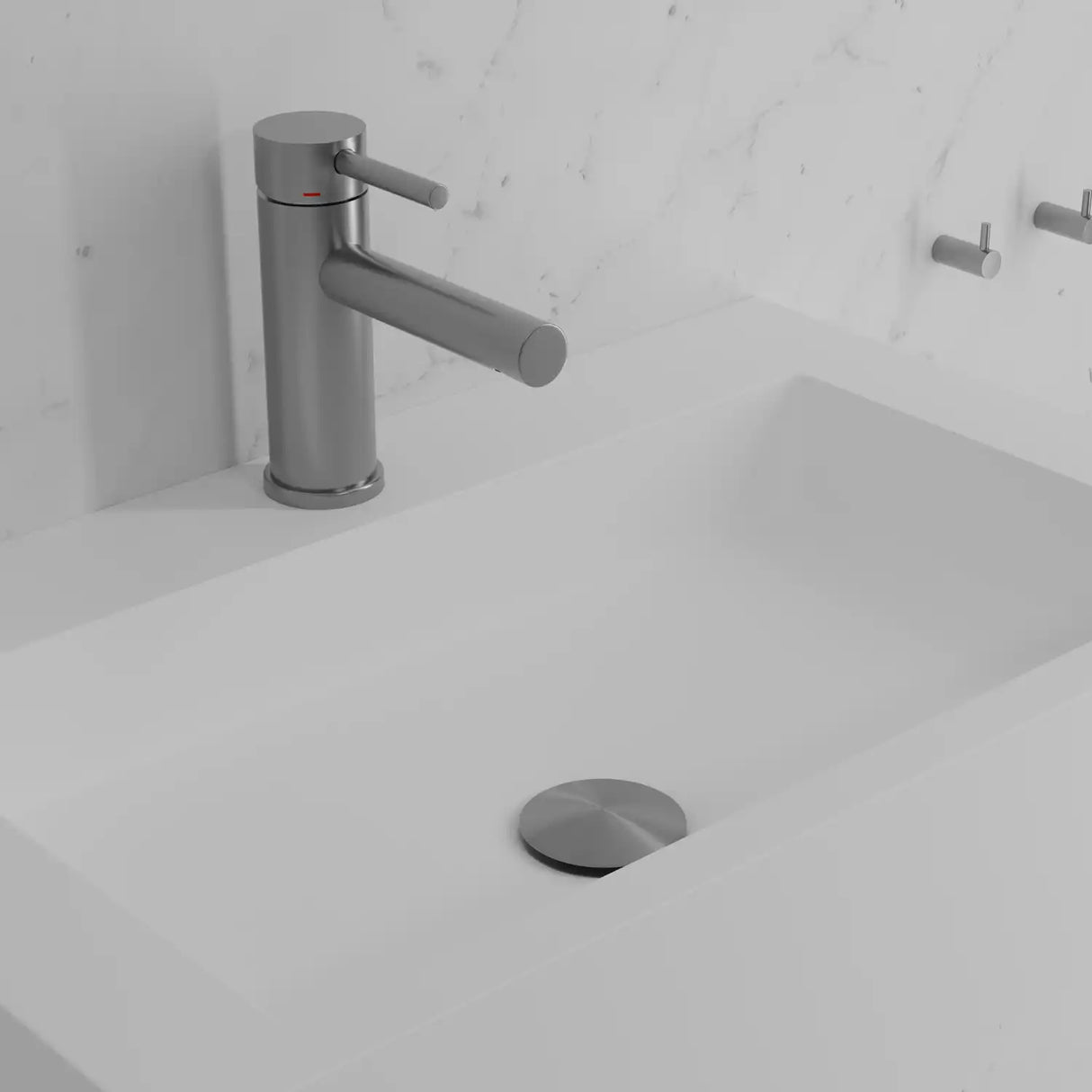 Primy Clear håndvaskarmatur, Rustfrit stål