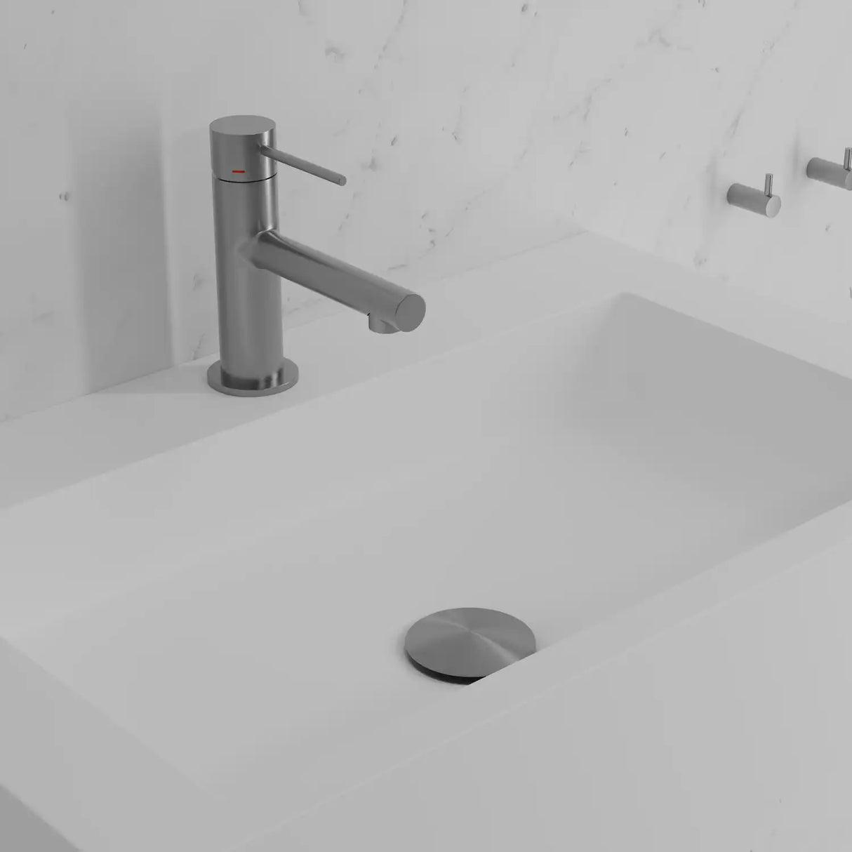 Primy Steel Vertex håndvaskarmatur, Rustfrit stål