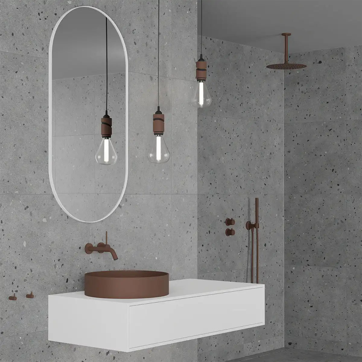 Primy Harmonized 1 indbygningsarmatur til håndvask, Rust