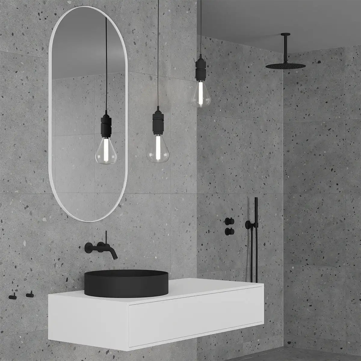 Primy Harmonized 1 indbygningsarmatur til håndvask, Coal