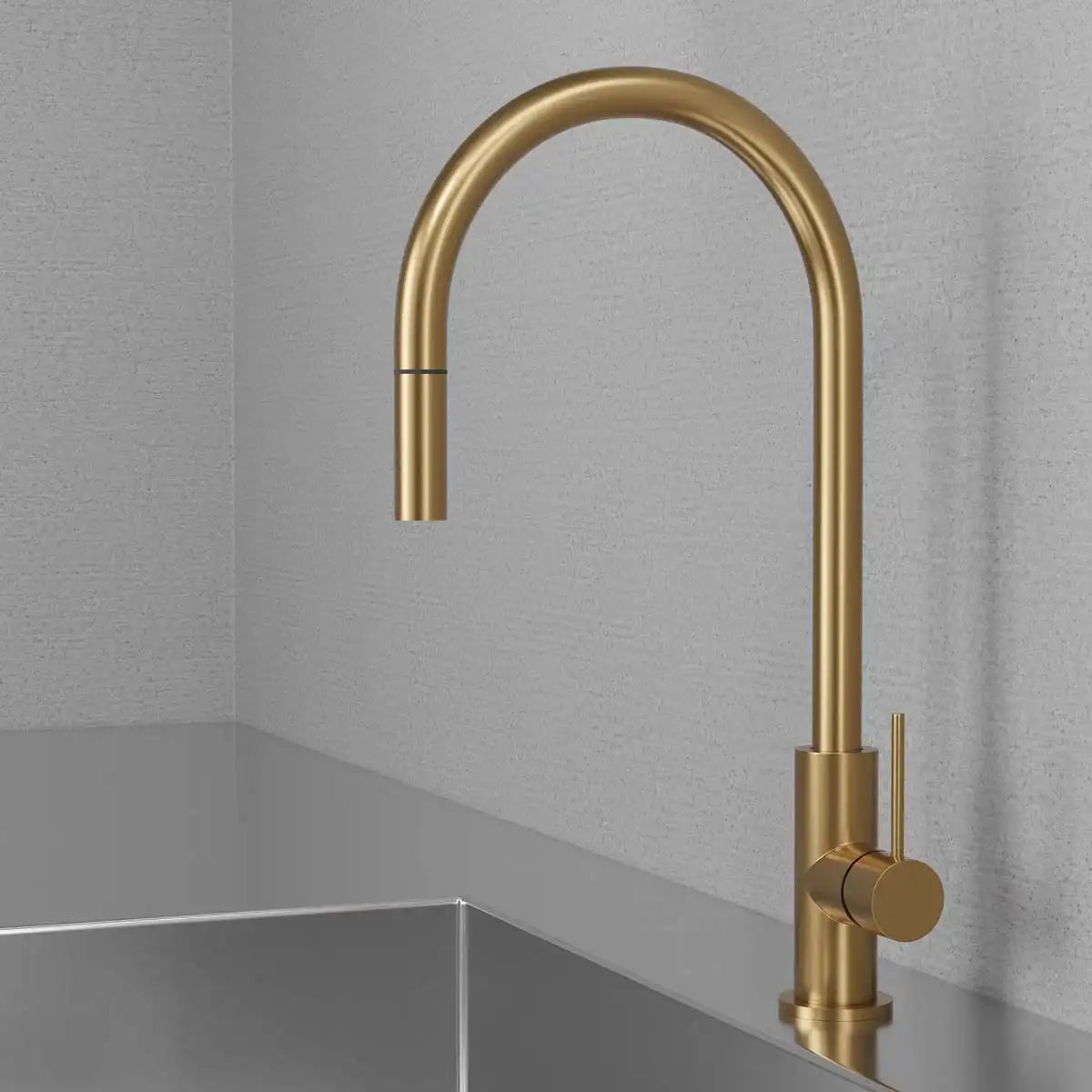 PRIMY STEEL ACCENT KØKKENARMATUR M/UDTRÆKSTUD, SAND