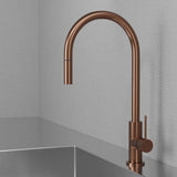 PRIMY STEEL ACCENT KØKKENARMATUR M/UDTRÆKSTUD, AMBER