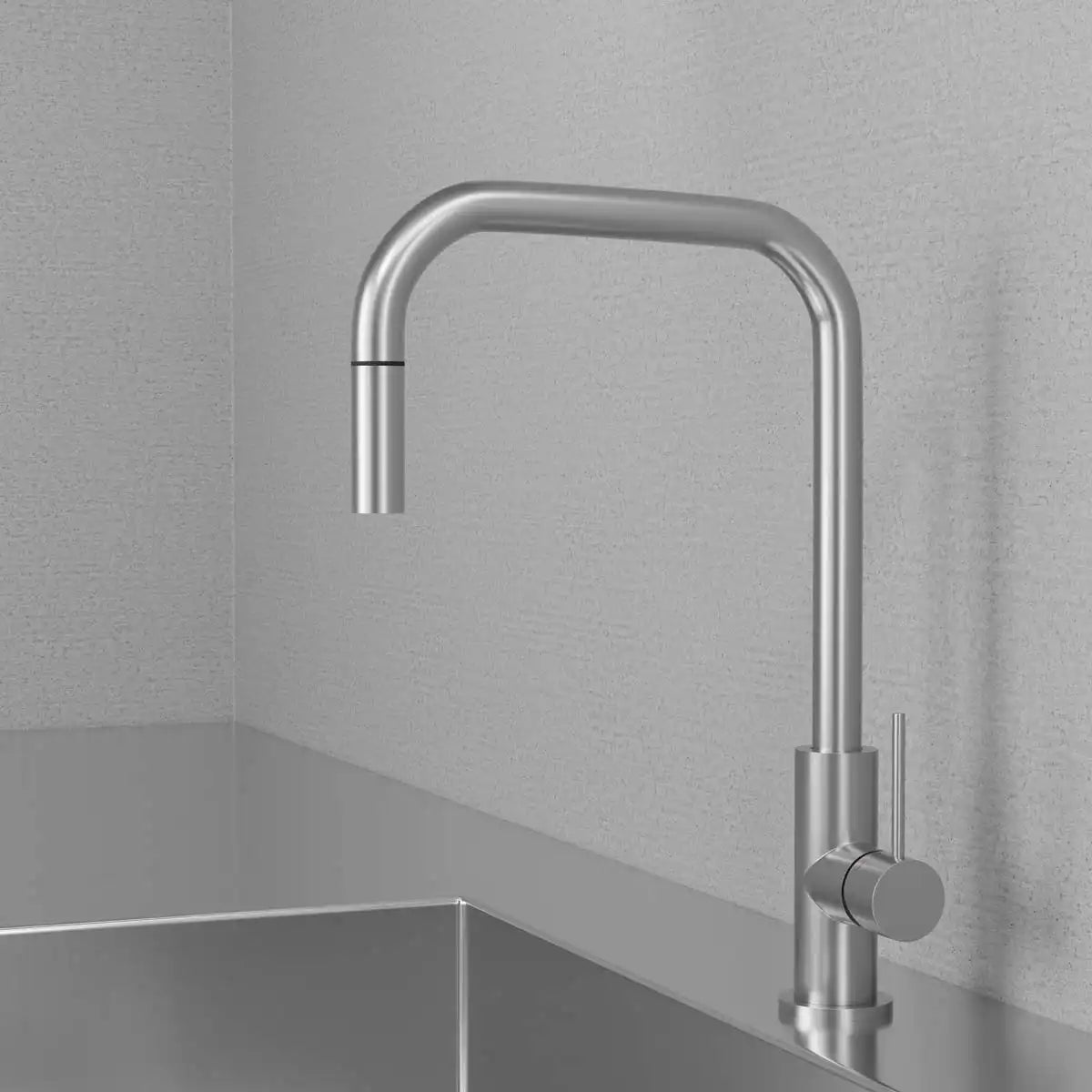 PRIMY STEEL ACCENT SQUARE KØKKENARMATUR, RUSTFRIT STÅL