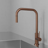 PRIMY STEEL ACCENT SQUARE KØKKENARMATUR, AMBER