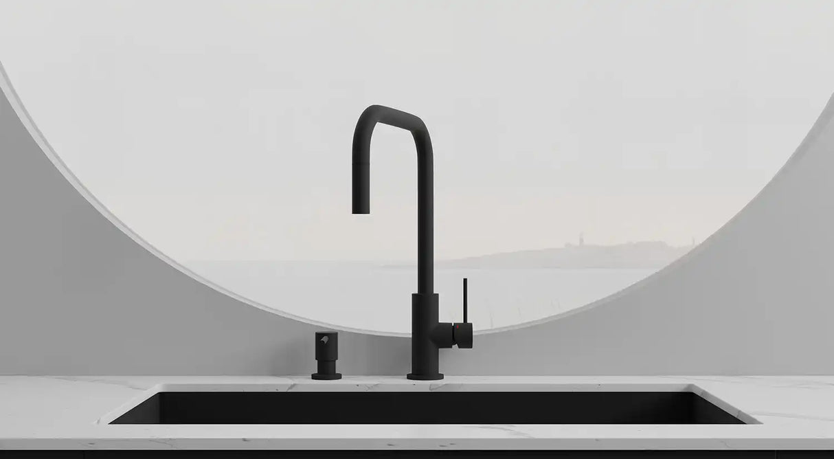 PRIMY ACCENT SQUARE KØKKENARMATUR M/UDTRÆKSTUD, COAL