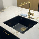 KUBUS 040 KØKKENARMATUR M/UDTRÆK, MASSIV MESSING