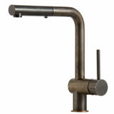 KUBUS 040 KØKKENARMATUR M/UDTRÆK, BRUNERET MASSIV MESSING