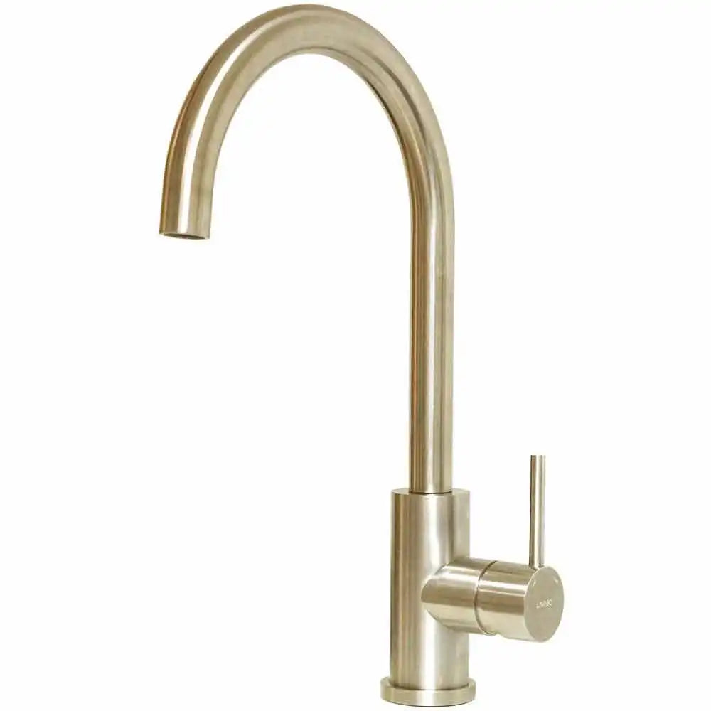 KUBUS 140 RS ROUND KØKKENARMATUR, PVD MESSING