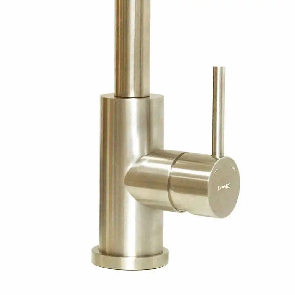 KUBUS 140 RS ROUND KØKKENARMATUR, PVD MESSING