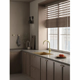 KUBUS 140 RS ROUND KØKKENARMATUR, PVD MESSING