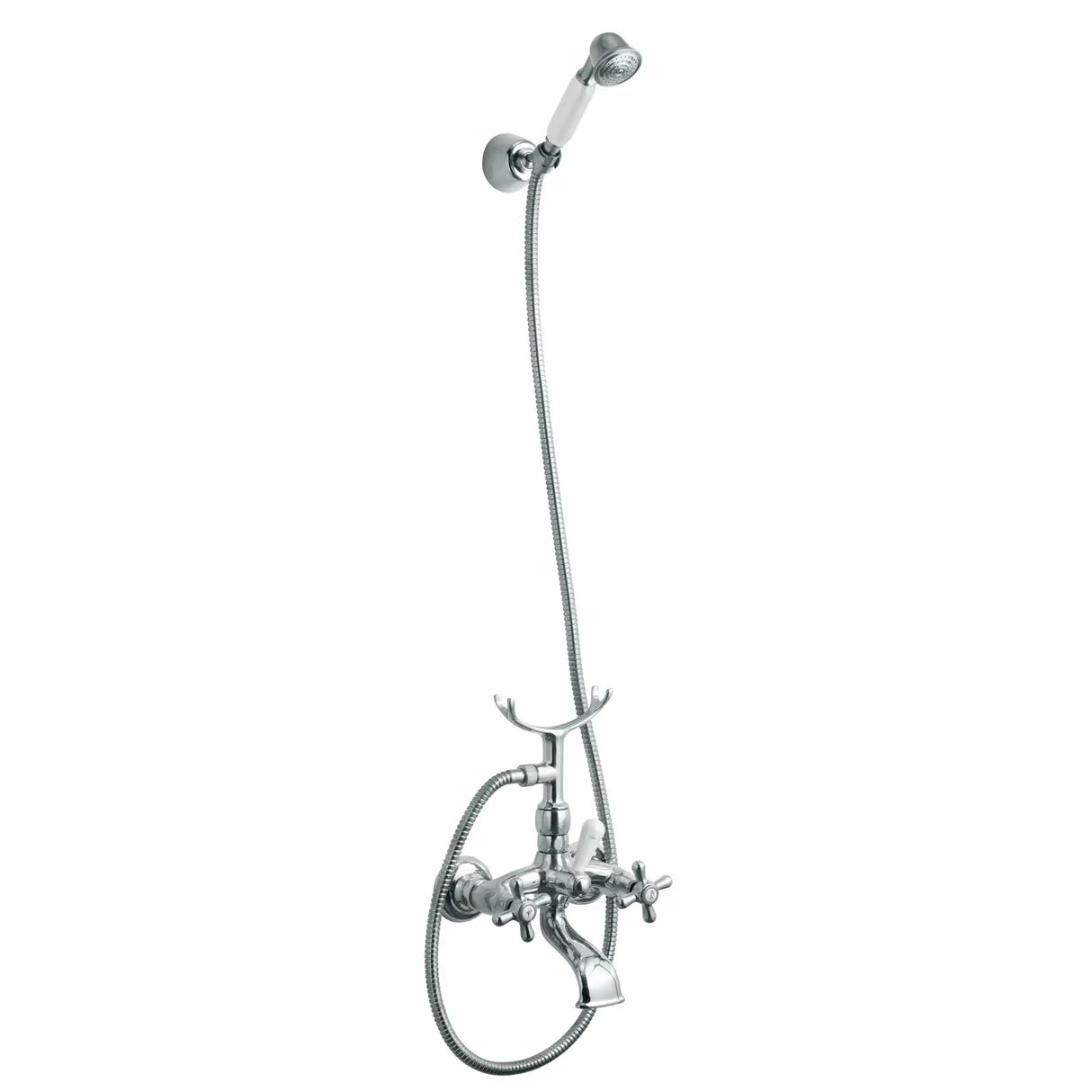 Retro to-grebs badekararmatur, Krom