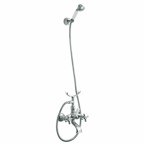 Retro to-grebs badekararmatur, Krom