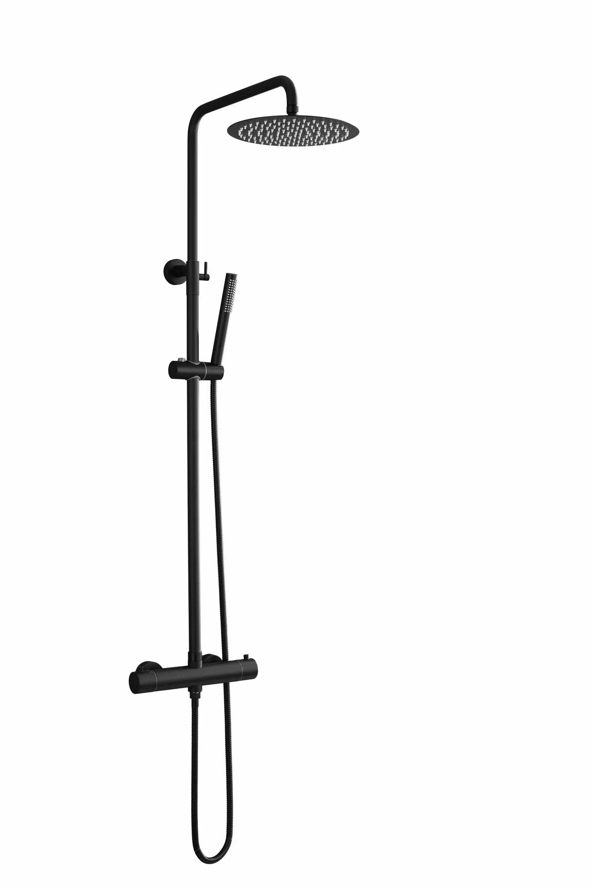 Samlet bruser og armatur sæt i mat sort