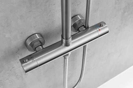 Studio komplet brusesæt, Børstet rustfrit stål