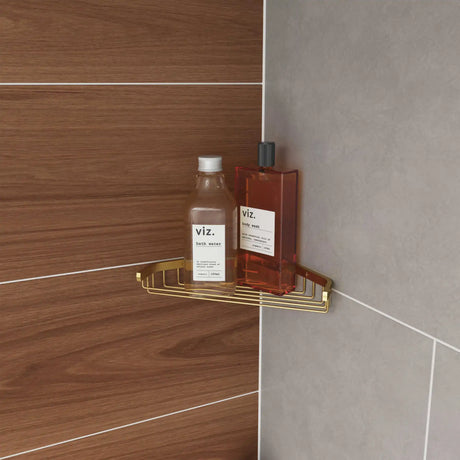 Lavabo Luna hjørnetrådkurv, Massiv messing