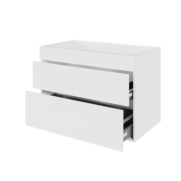 Multi-Living Køkken vaskeskab i Hvid Front H: 70,4 cm D: 60,0 cm - Fuldudtræk og softluk - Bredde: 100 cm