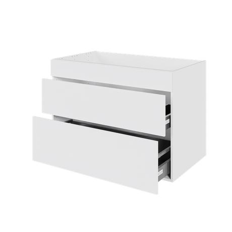 Multi-Living Køkken vaskeskab i Hvid Front H: 70,4 cm D: 60,0 cm - Fuldudtræk og softluk - Bredde: 100 cm