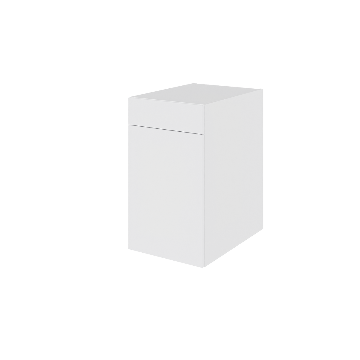 Multi-Living Køkken grydeskab i Hvid Front underskab H: 70,4 cm D: 60,0 cm - 2 udtræksriste 1 låge og 1 skuffe med deludtræk og softluk - Bredde: 40 cm