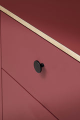 Furnipart Plato greb Børstet mat sort Ø42mm