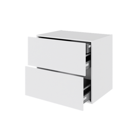 Multi-Living 2 skuffelook - HQ skuffeskab 80 cm med 2 skuffer og indvendig bakke med fuldudtræk