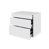 Multi-Living Køkken skuffeskab i Hvid Front H: 70,4 cm D: 60,0 cm - 3 skuffer deludtræk og softluk - Bredde: 80 cm
