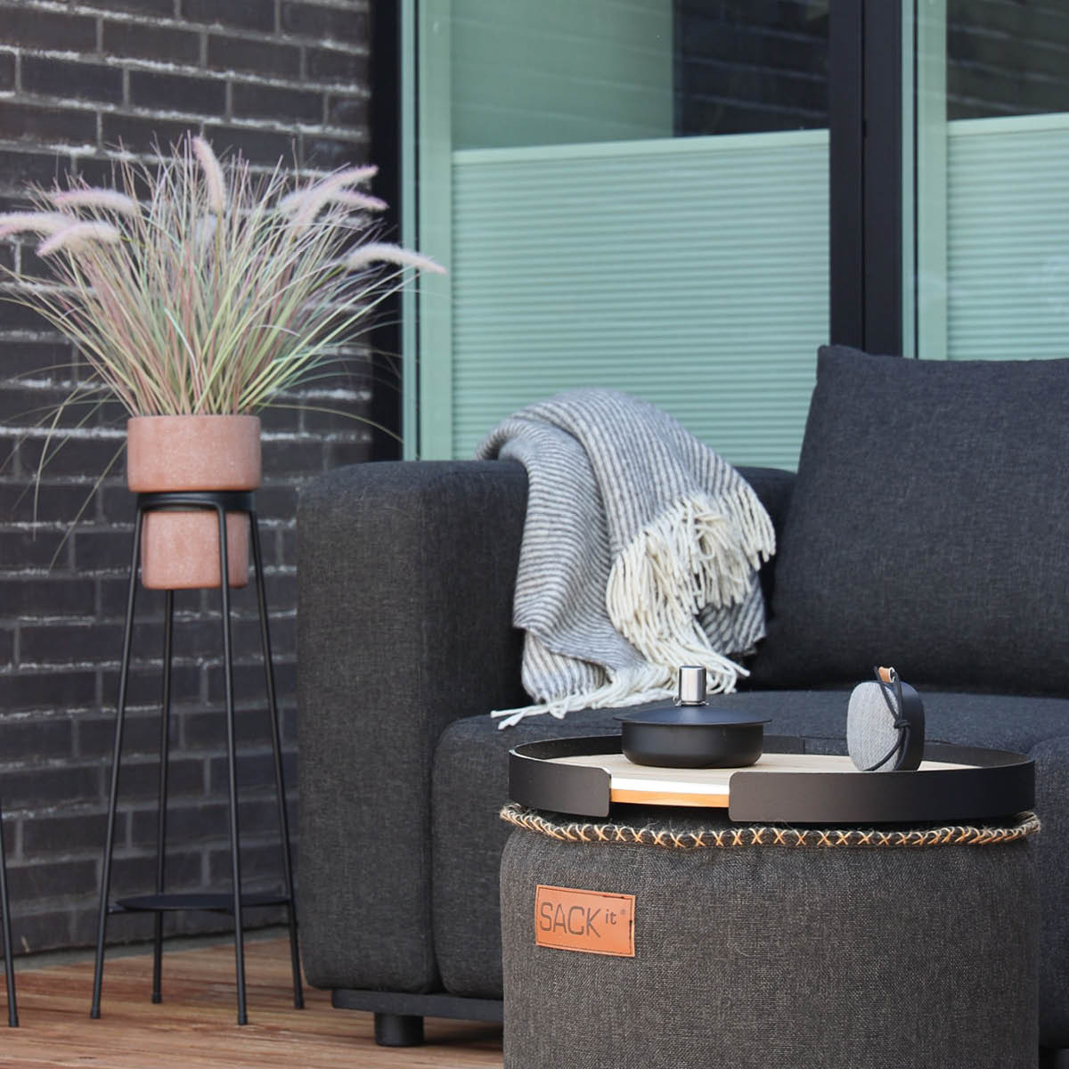 Cobana Lounge Sofa - Corner Section Black