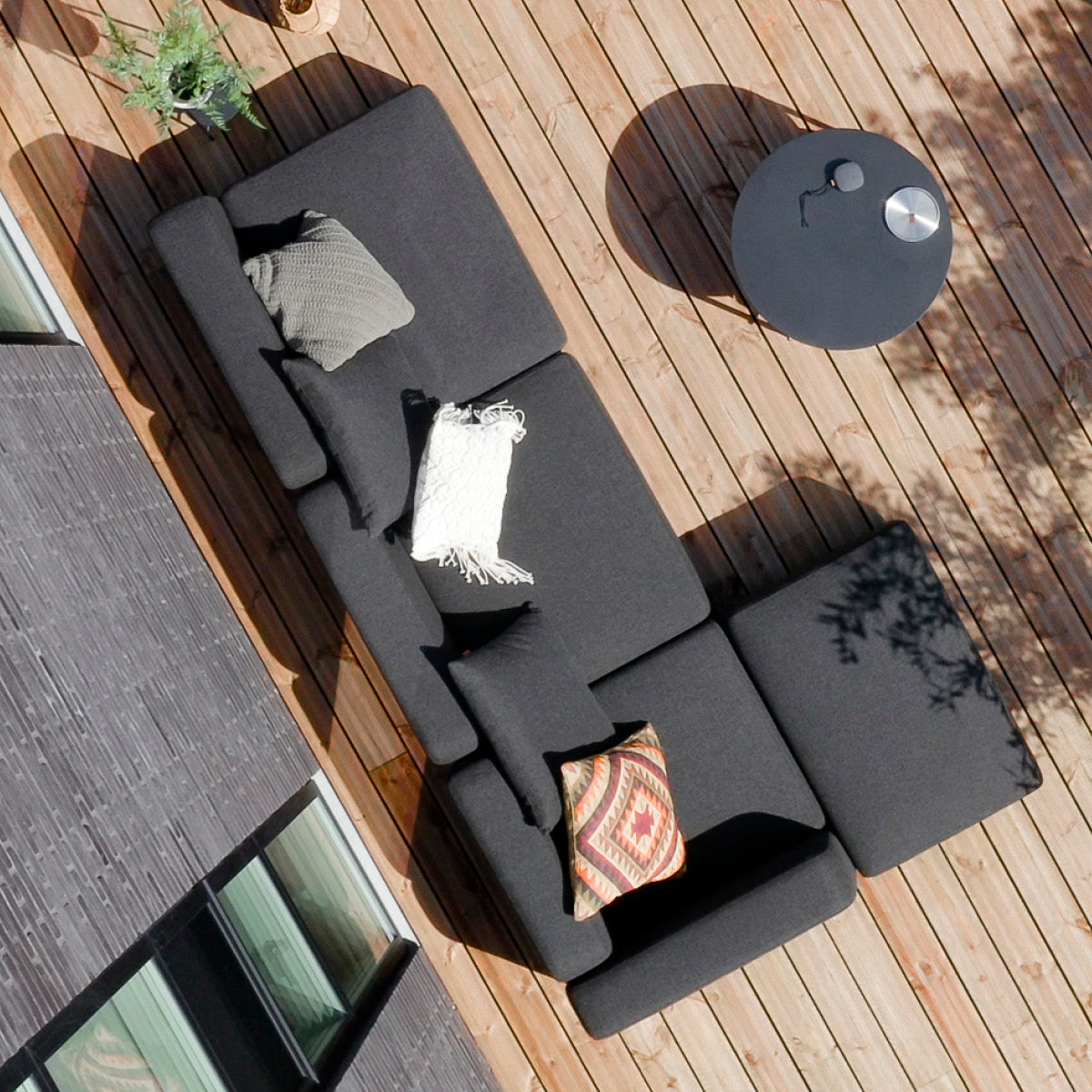 Cobana Lounge Sofa - Pouf Black