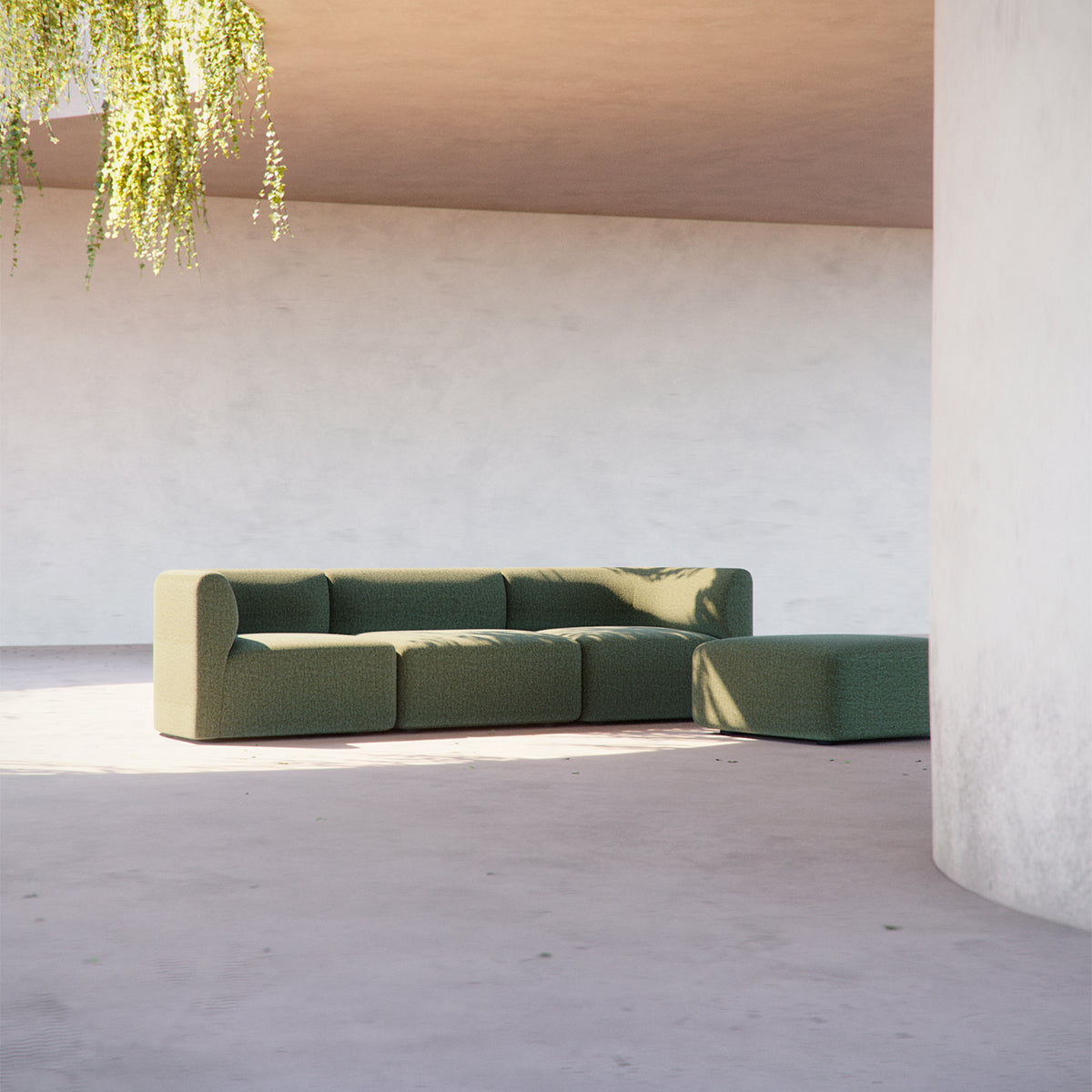 Fjord Sofa - Pouf Cosmo Olive