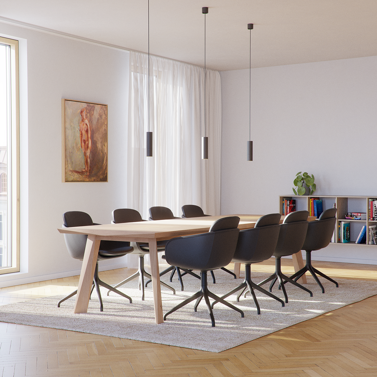 Chair no. One S2 Black Swivel - Terra Black