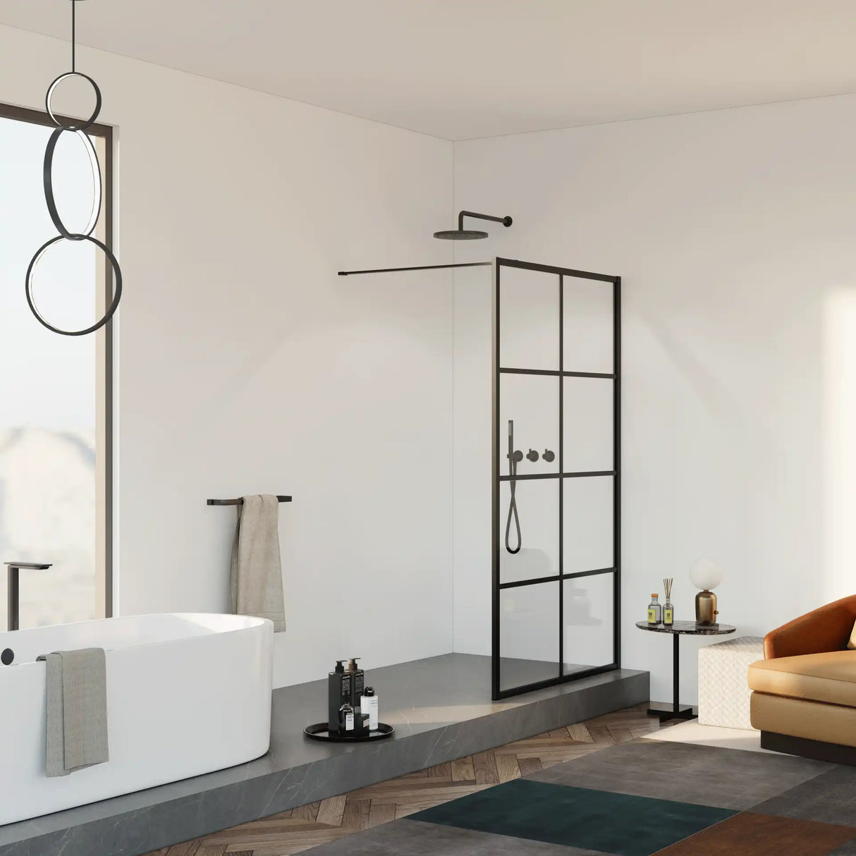 WALK IN GLASBRUSEVÆG 120X200, MATSORT