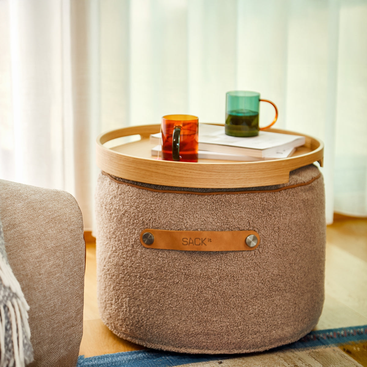 SACKit Pouf Indoor - Teddy Brown