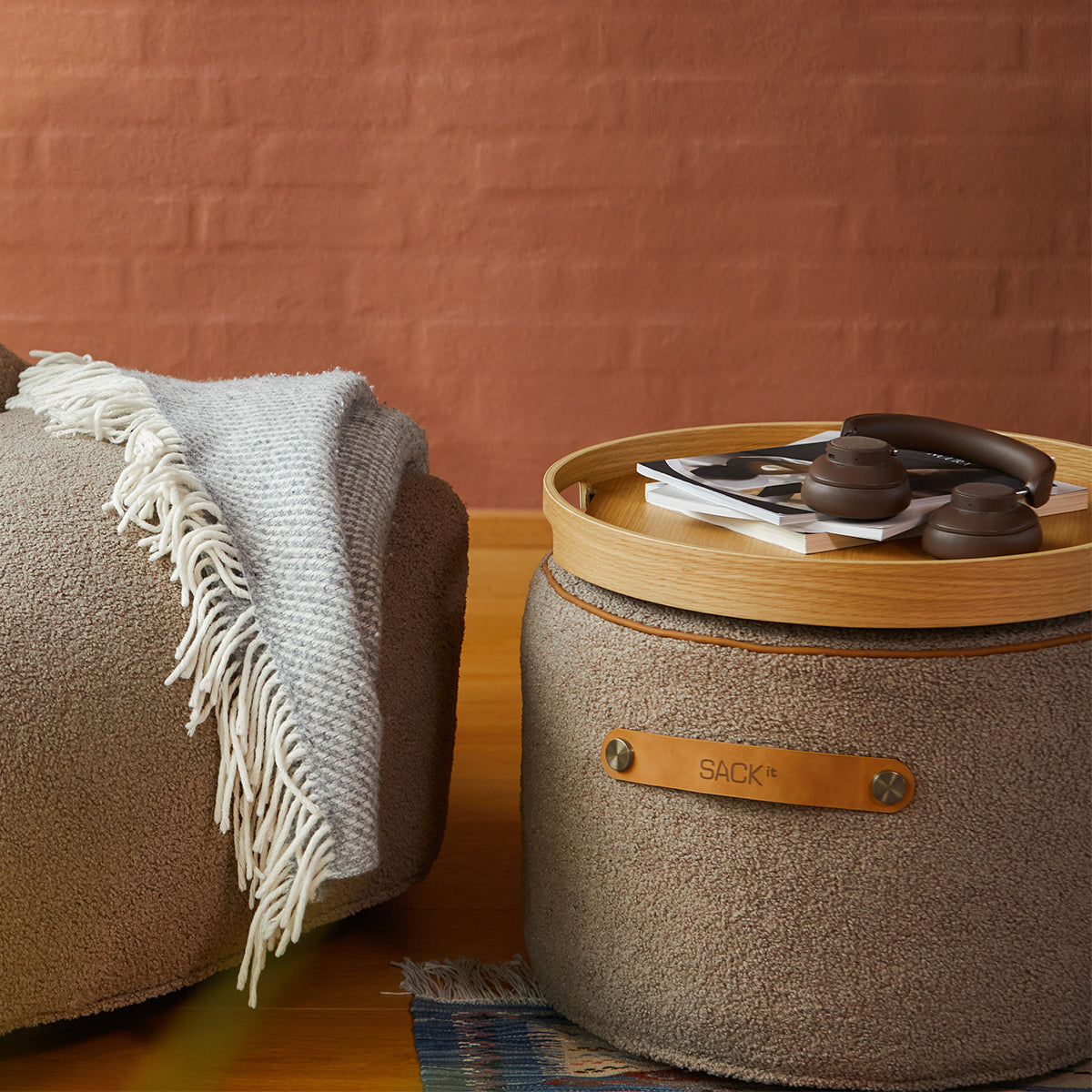 SACKit Pouf Indoor - Teddy Brown