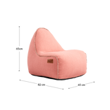 Cobana Junior Lounge Chair & Pouf Rose