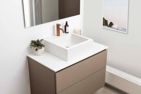 Bordmonteret og vægmonteret vask - Amalfi Bord blank