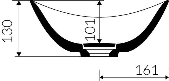 Granada vask i Hvid mat