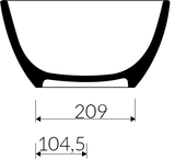 Como vask i Hvid mat