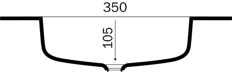 Solid Surface Monaco vask mat dybde 54,5 cm