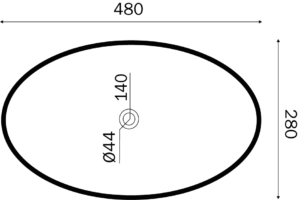 Betonex Monaco vask Mat dybde 51 cm