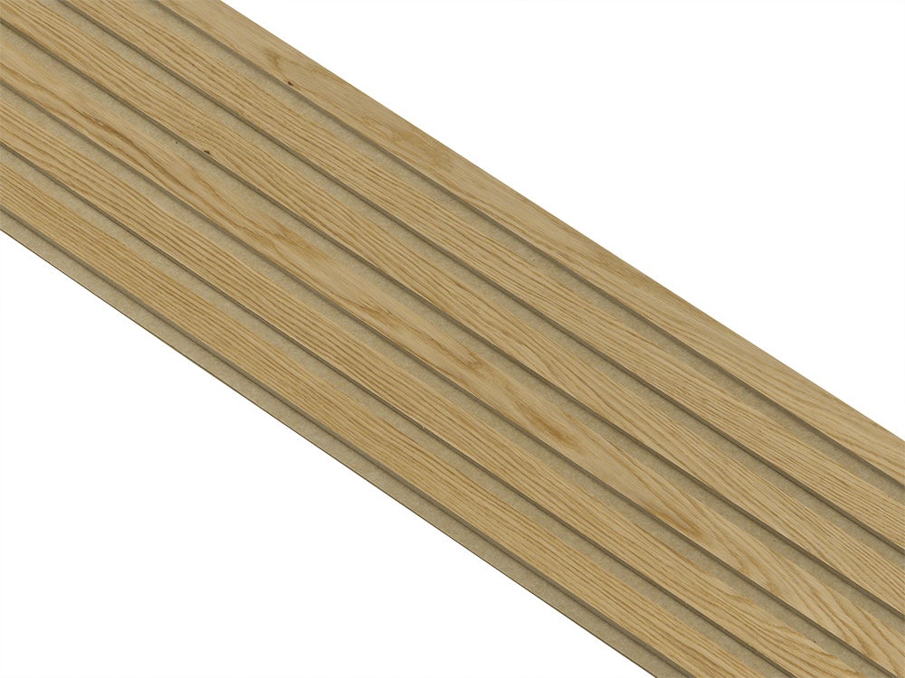 Akustikpaneler i almindelig kerne i natur oliering - vælg mellem forskellige farve filt - Mål: 16 × 300 × 2780 mm