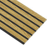 Akustikpaneler i almindelig kerne i brun oliering - vælg mellem forskellige farve filt - Mål: 16 × 300 × 2780 mm