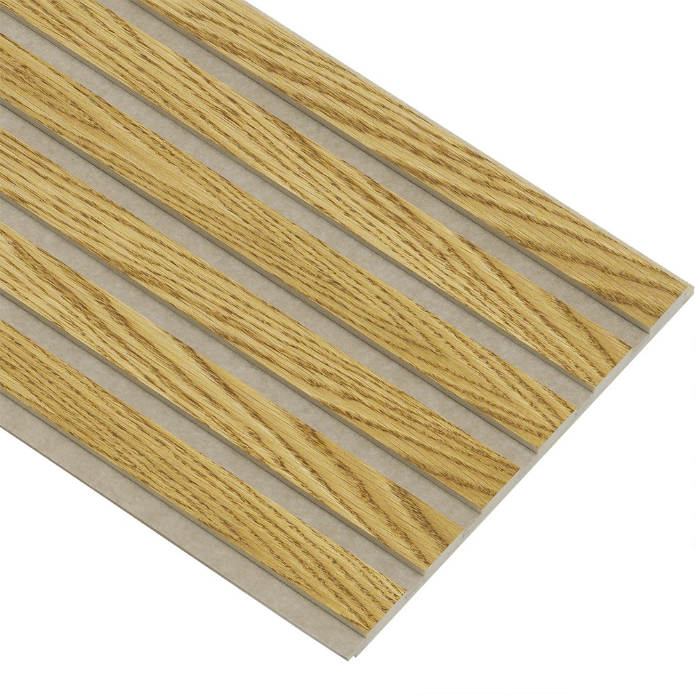 Akustikpaneler i almindelig kerne i brun oliering - vælg mellem forskellige farve filt - Mål: 16 × 300 × 2780 mm