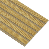 Akustikpaneler i almindelig kerne i brun oliering - vælg mellem forskellige farve filt - Mål: 16 × 300 × 2780 mm