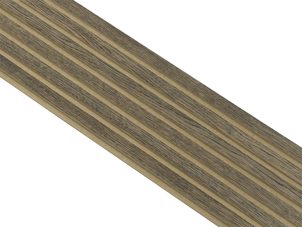 Akustikpaneler i almindelig kerne i Sort oliering - vælg mellem forskellige farve filt - Mål: 16 × 300 × 2400 mm