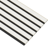 Akustikpaneler i almindelig kerne hvid malet - vælg mellem forskellige farve filt - Mål: 16 × 300 × 2780 mm