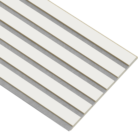 Akustikpaneler i almindelig kerne hvid malet - vælg mellem forskellige farve filt - Mål: 16 × 300 × 2780 mm