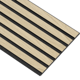 Akustikpaneler i sort kerne i natur ubehandlet - vælg mellem forskellige farve filt - Mål: 17 × 300 × 2780 mm